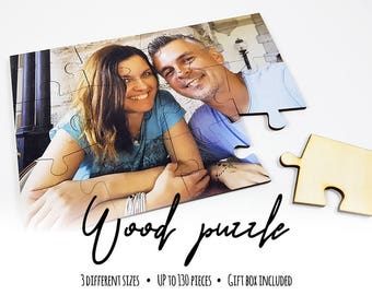 Rompecabezas de madera personalizado de su foto, regalo de boda, regalo para cumpleaños, rompecabezas personalizado, rompecabezas personalizado, rompecabezas de fotos