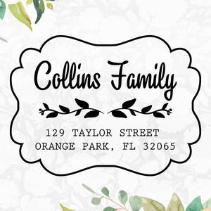 Selbstfärbender Adressstempel, Selbstfärbender Adressstempel, Personalisierter Adressstempel, Personalisierter Familienstempel