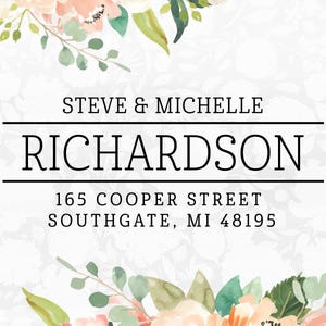Zelfinktende adresstempel, houten adresstempel, retouradresstempel, gepersonaliseerd cadeau, rubberen stempel, kerstcadeau, familie achternaam stempel