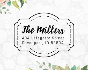 Self Inking Address Stamp, Label Address Stamp, Custom Rubber Stamp, Family Name Stamp, Personalized Stamp, Address Stamp Self Inking