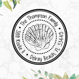 Timbro indirizzo autoinchiostrante, timbro personalizzato, timbro ora legale, timbro indirizzo conchiglia, timbro spiaggia, timbro di gomma personalizzato, timbro matrimonio