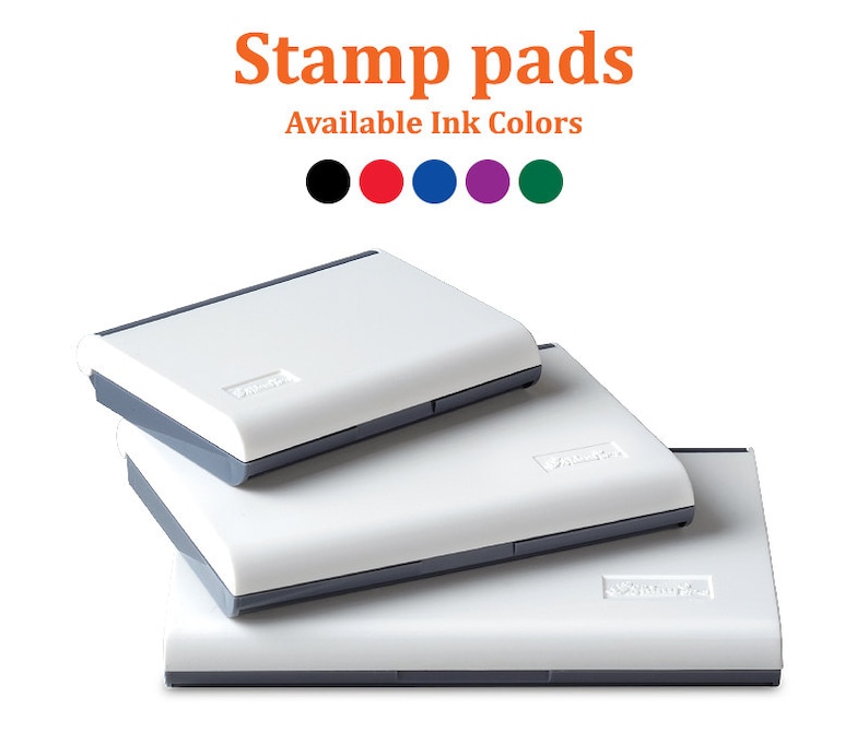 Stamp Pads In Different Colors & Sizes Stamp Ink Pad Ink Etsy