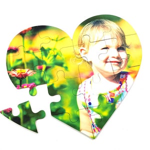 Puzzle personalizzato a forma di cuore dalla tua foto, regalo di anniversario per coppia innamorata, puzzle personalizzato, puzzle personalizzato, puzzle fotografico immagine 2