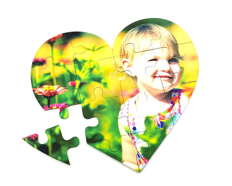 Puzzle personalizzato a forma di cuore dalla tua foto, regalo di anniversario per coppia innamorata, puzzle personalizzato, puzzle personalizzato, puzzle fotografico immagine 2