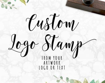 Custom Logo Stamp, Custom Stamp for Business, Personal of Weddings, Invitation or Save the Date, Business Stamp, Brand Stamp, Etsy Shop