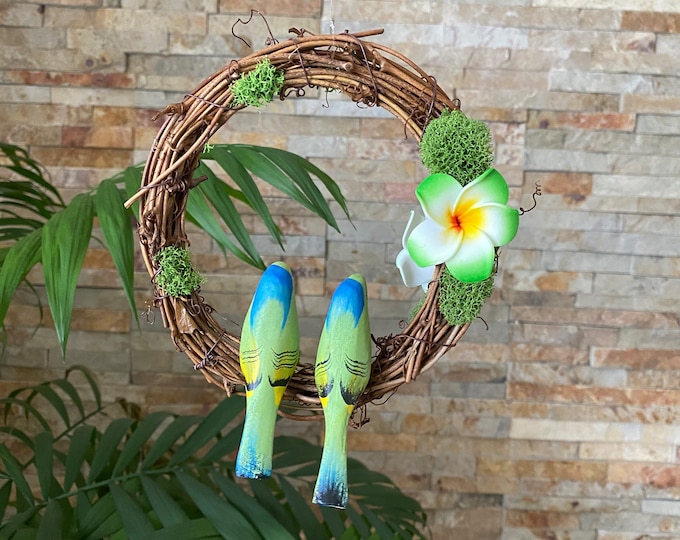 Tropical Bird, Garden Decor, Tropical Decor, Tiki Bar Decor, Tiki Room