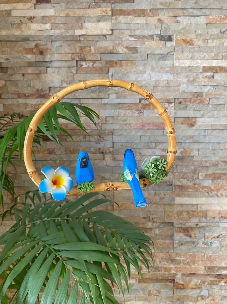 Tropical Bird Garden Decor Tropical Decor Tiki Bar Decor Etsy