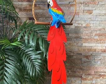 Illustration of Macaw Themed Bird Room Decor