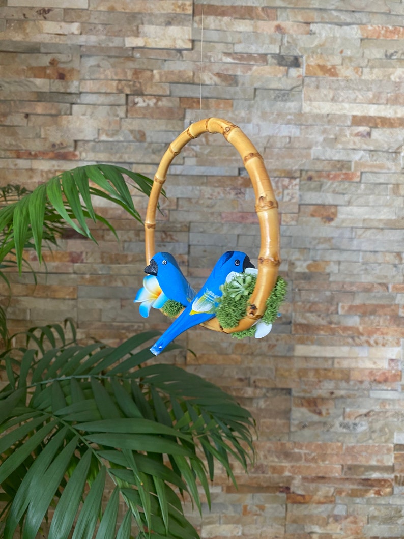 Tropical Bird Garden Decor Tropical Decor Tiki Bar Decor Etsy