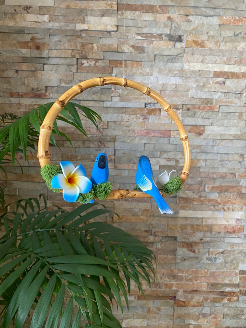 Tropical Bird Garden Decor Tropical Decor Tiki Bar Decor Etsy