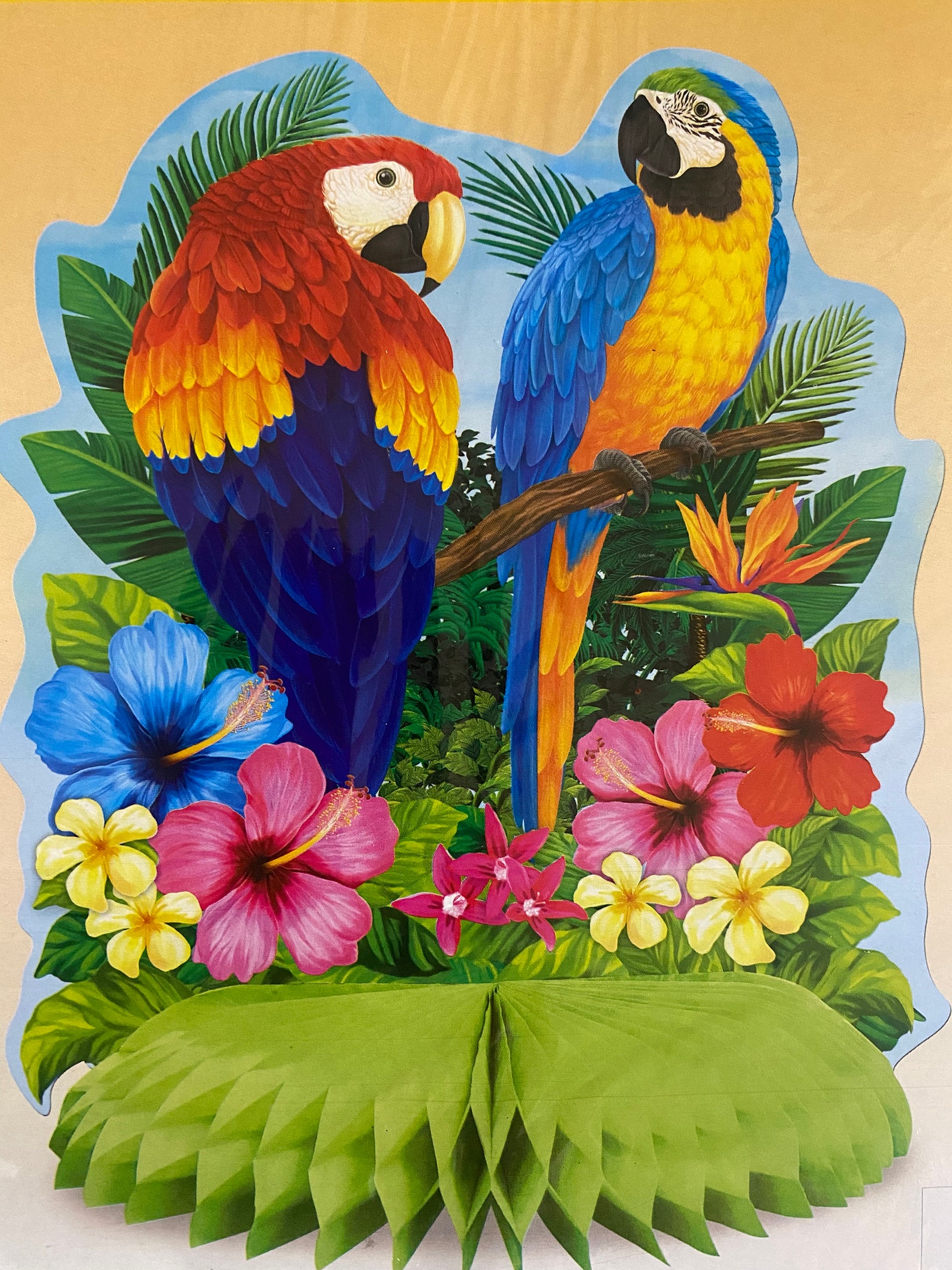 Parrot Centerpiece Party Decor Tropical Party Luau Decor Etsy