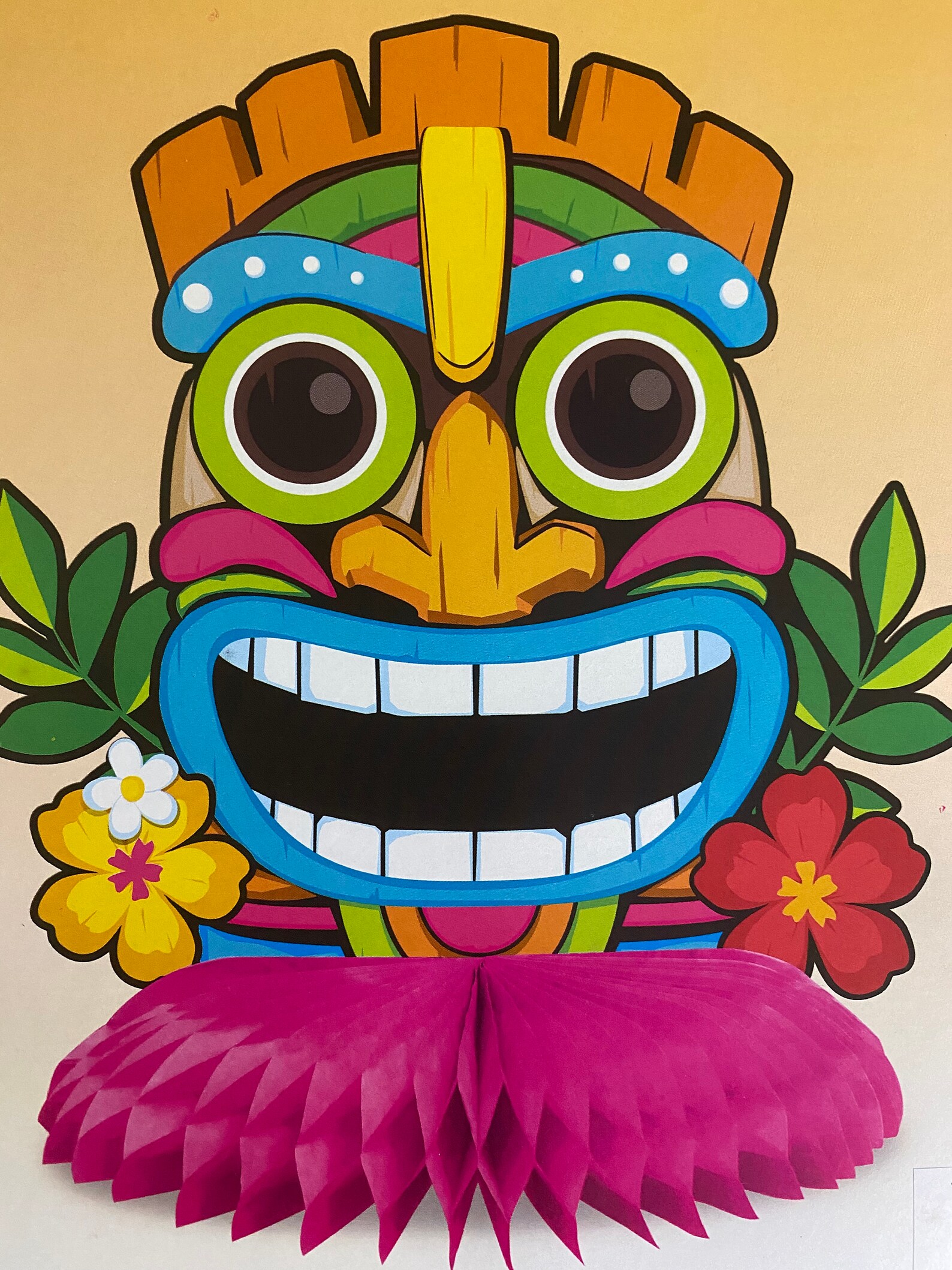 Tiki Centerpiece Party Decor Tropical Party Luau Decor Etsy