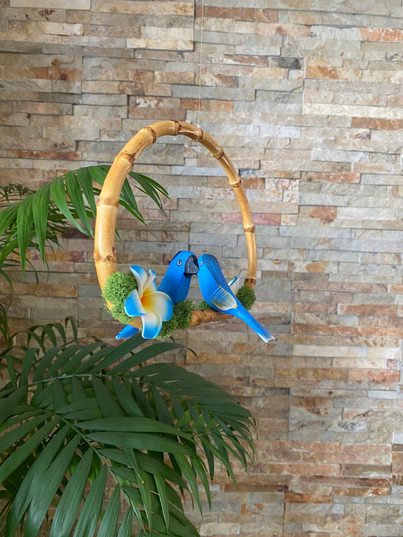 Tropical Bird Garden Decor Tropical Decor Tiki Bar Decor Etsy