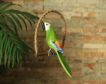 Parakeet 17 cm Blue Decorative Figurine Bird Luxury Gift Gift Loft Chalet Parakeet 17 cm Blue Decorative Figurine Bird Luxury Gift Gift Loft Chalet