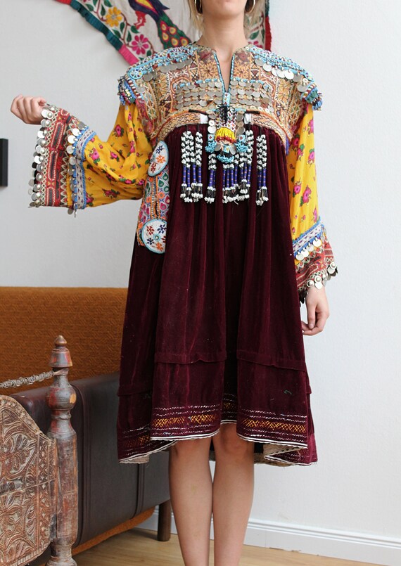 Kuchi tribal gypsy Dress Vintage antique / Afghani