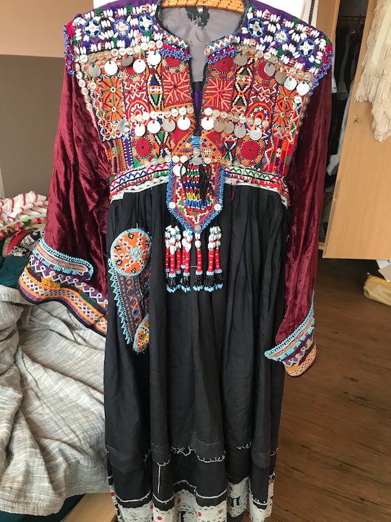 Kuchi tribal gypsy Dress Vintage antique / Afghani