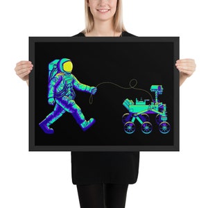 Framed Walking Rover Poster