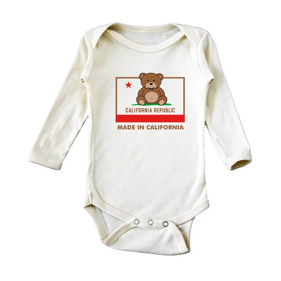 Made In California Bear Baby Onesie Made In California Bear Baby Onesie