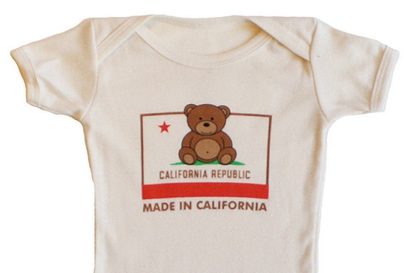 Made In California Bear Baby Onesie Made In California Bear Baby Onesie