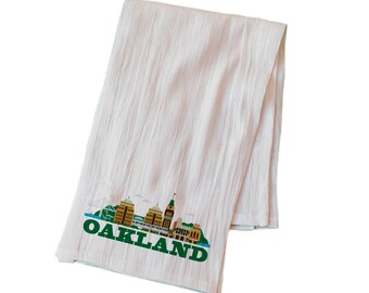 Cityscape Oakland Flour Sack Kitchen Towel