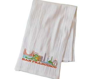 Cityscape San Francisco Flour Sack Kitchen Towel