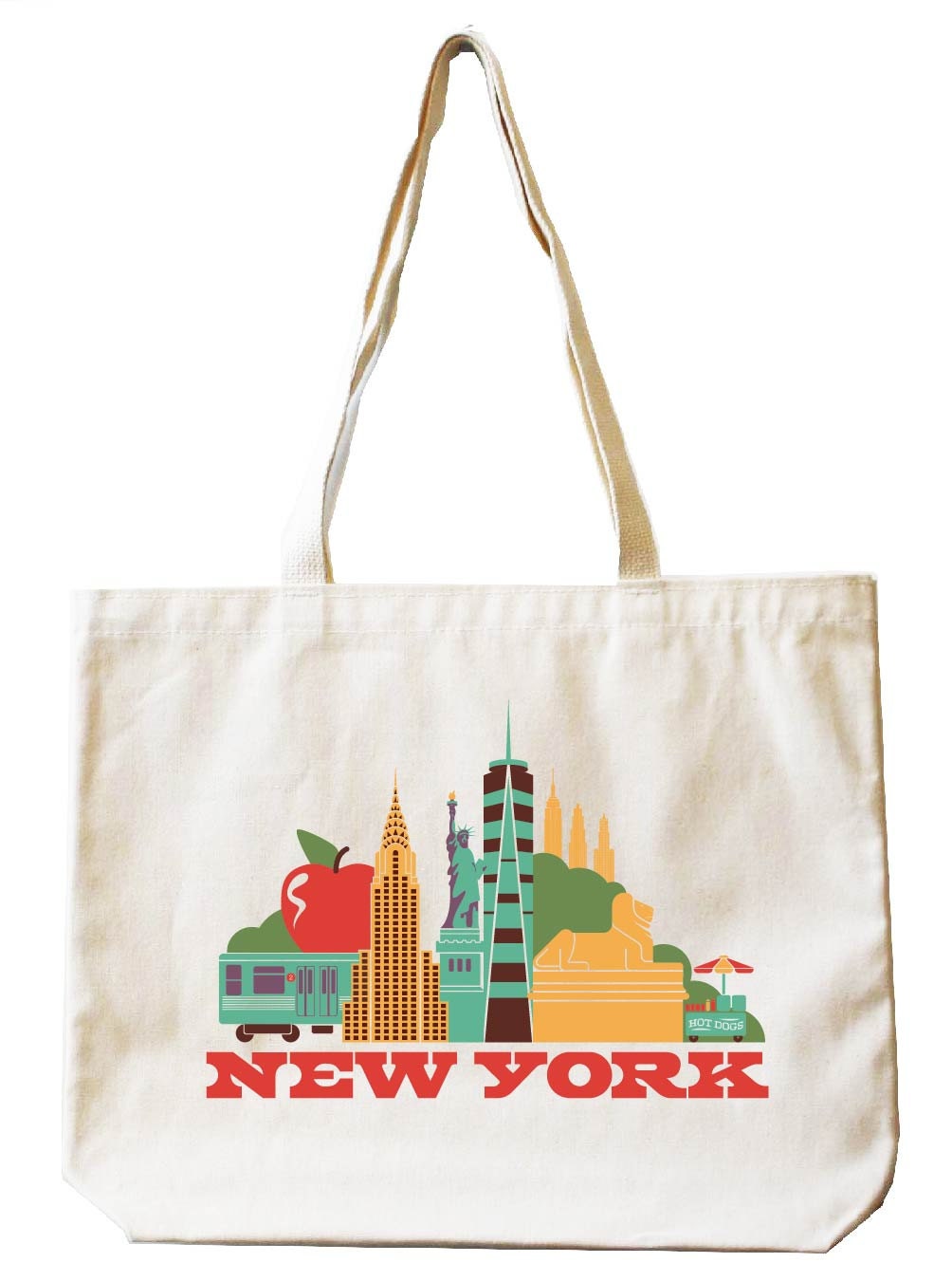 Cityscape Tote Bag New York City New York Market Bag Reusable Bag
