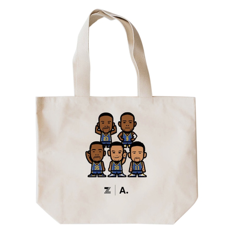 Organic All Good Living Tote bag Team Weemoji Shoulder bag Reusable bag Shopping bag Warriors Canvas tote