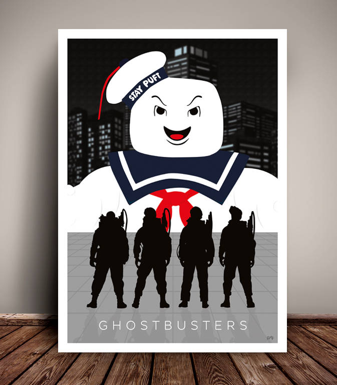  Ghostbusters  Minimalist  Movie Poster Unique Art Print Etsy
