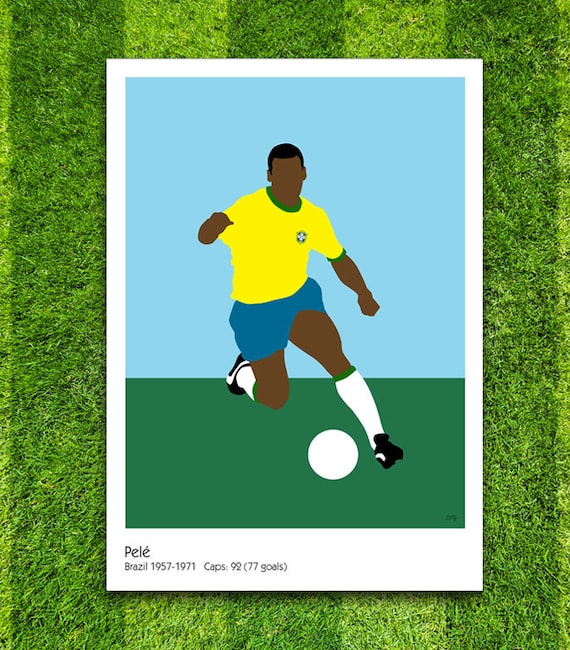 PELE FOOTBALL//BRAZIL//WORLD CUP POSTER PRINTS or CARDS//POSTCARDS a SET OF 4