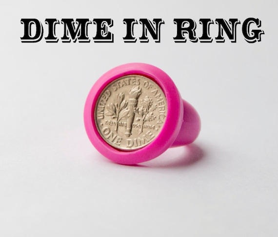 DIME IN RING Gag Gift