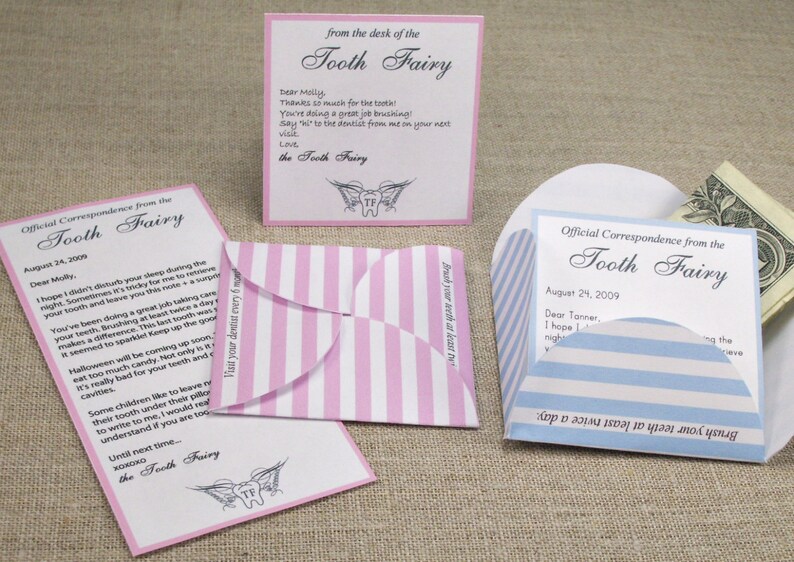 Tooth Fairy Letter Kit Printable And Editable Pdf Template Etsy