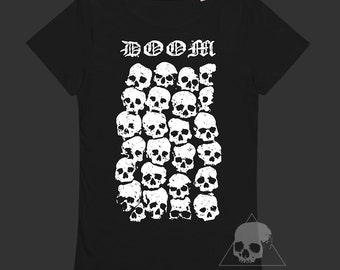 Doom T-shirt. Occult tshirts. Occultism. Skulls Shirt. Gothic. Dark Art. Skull T-shirt. Nihilism. Black Metal Tshirt. Macabre. Ossuary