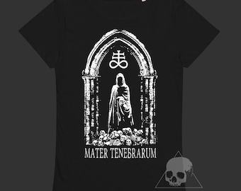 Tenebrarum Dam T-shirt - Argento, Skräckfilm, Kultfilm, Häxkonst, Skräck T-shirt, Leviathan, Ockultism, Makaber Konst, Dödskallar