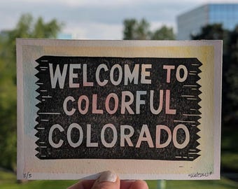 Welkom bij het bord van de staat Colorado