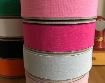 Soft coloured 4cm wide waistband elastic