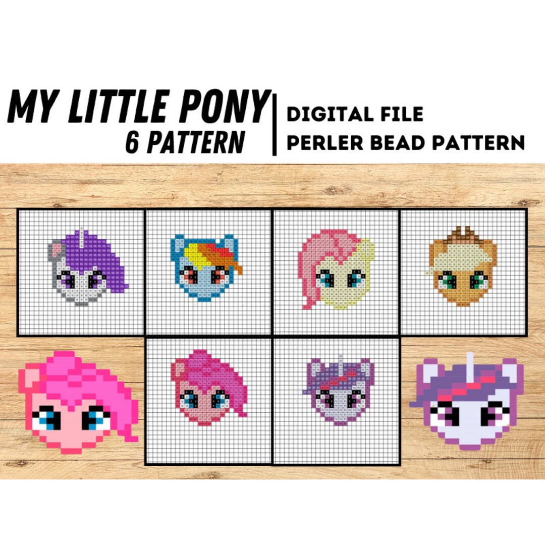 my-little-pony-digital-file-only-perler-bead-pattern-etsy for Free Printable Pony Bead Patterns Pdf My Little Pony - DIGITAL FILE ONLY Perler Bead Pattern - Etsy for Free Printable Pony Bead Patterns Pdf