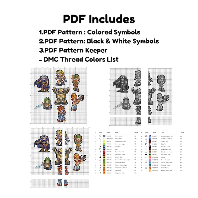 Chrono Trigger : Cross Stitch Pattern for Beginner - Etsy