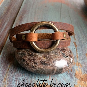 Personalized Leather Bracelet Cuff Women \u2022 Custom Words Leather Cuff \u2022 Unique Leather Bracelet \u2022 Inspirational Gift \u2022 Brown Embroidered Cuff