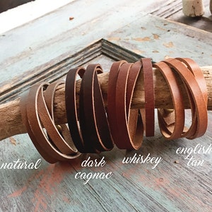 Double wrap leather bracelet in all colors