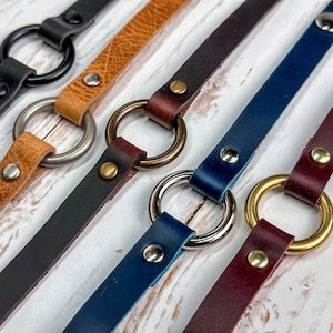 Single leather cuff bracelet
