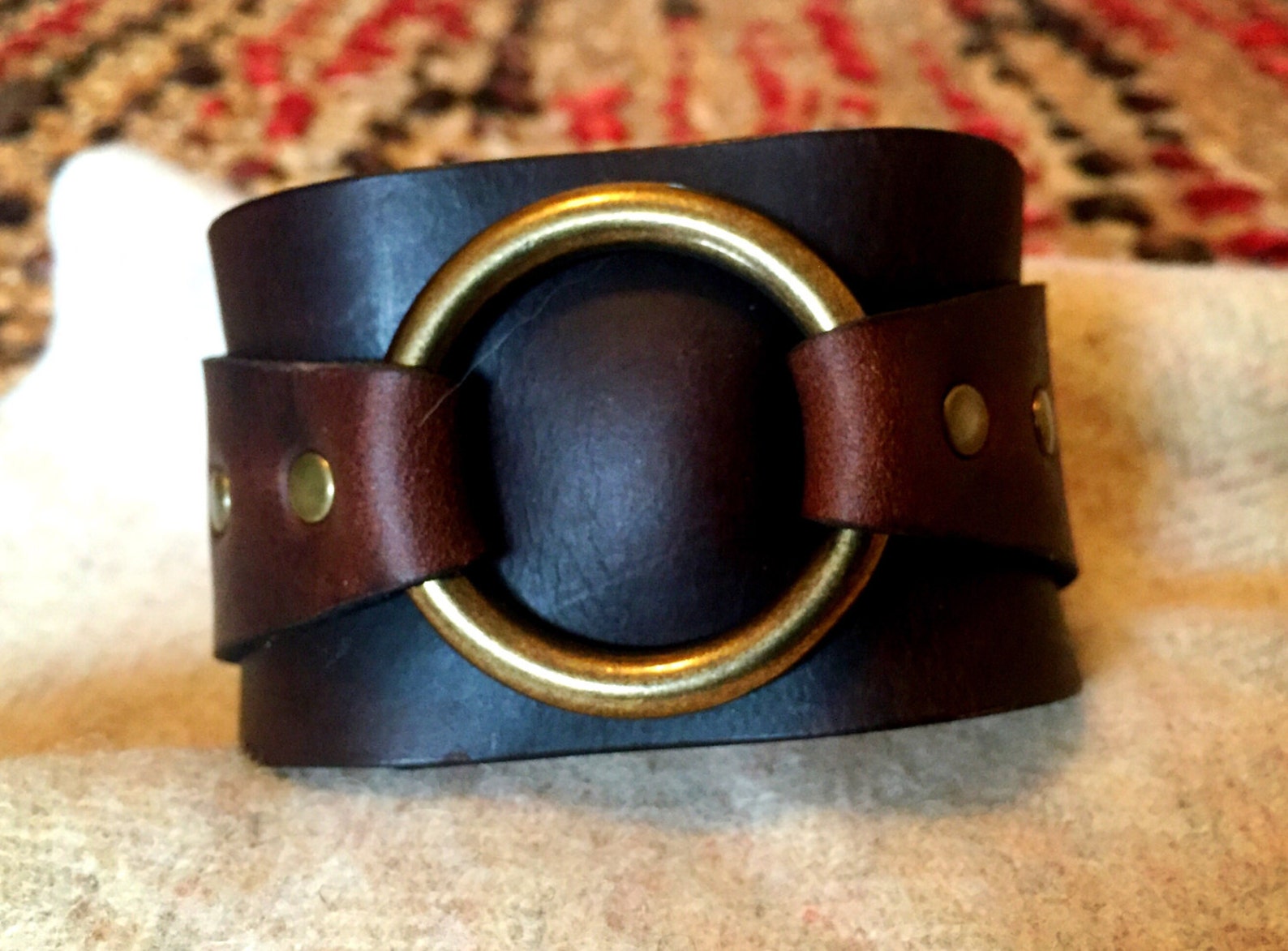Unisex Leather Cuff Wide Leather Cuff Womens Leather Etsy