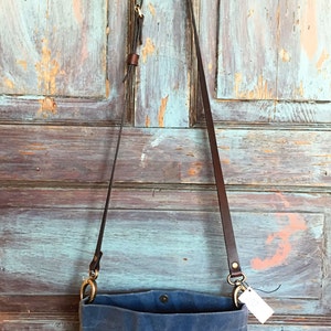 Hand Waxed Canvas Bag - Mini Cross Body Bag - Wedgwood Blue | Cross Body Bag | Purse | Handbag