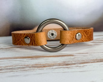 Leather Bracelet for Women Men Modern Boho Style Customize Handmade Jewelry