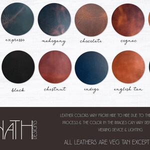 Leather Color Sample Swatches