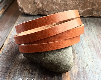 Multistrand Leather Wrap Bracelet - Modern Boho Bracelet - Simple Leather Bracelets for Women