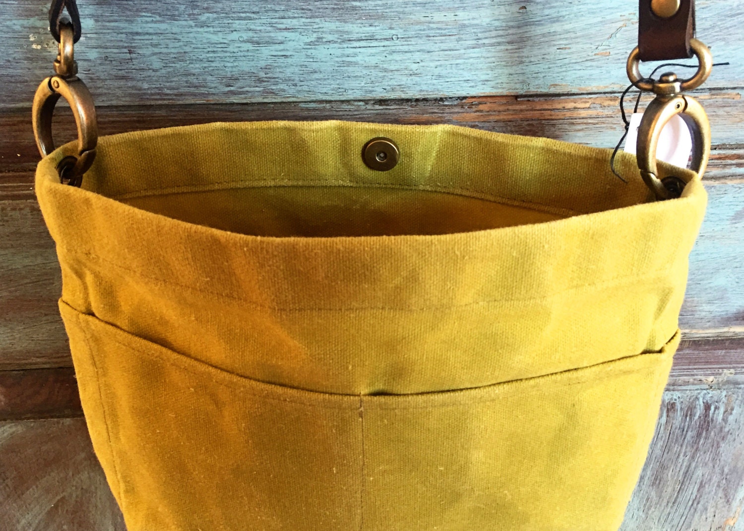 Waxed Canvas Crossbody Bag Mini Crossbody Bag Waxed Canvas Etsy