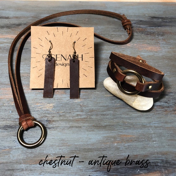 Leather jewelry on sale