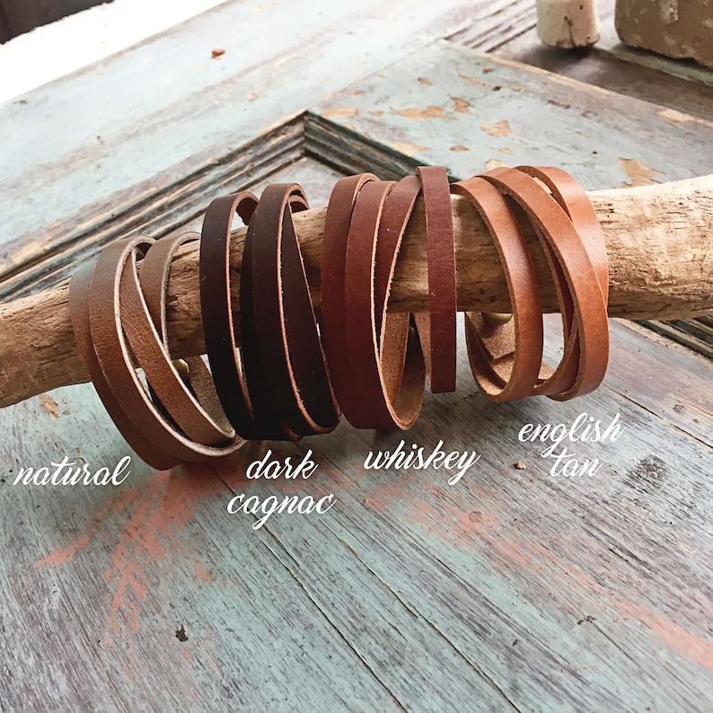 Double wrap leather bracelet in all colors