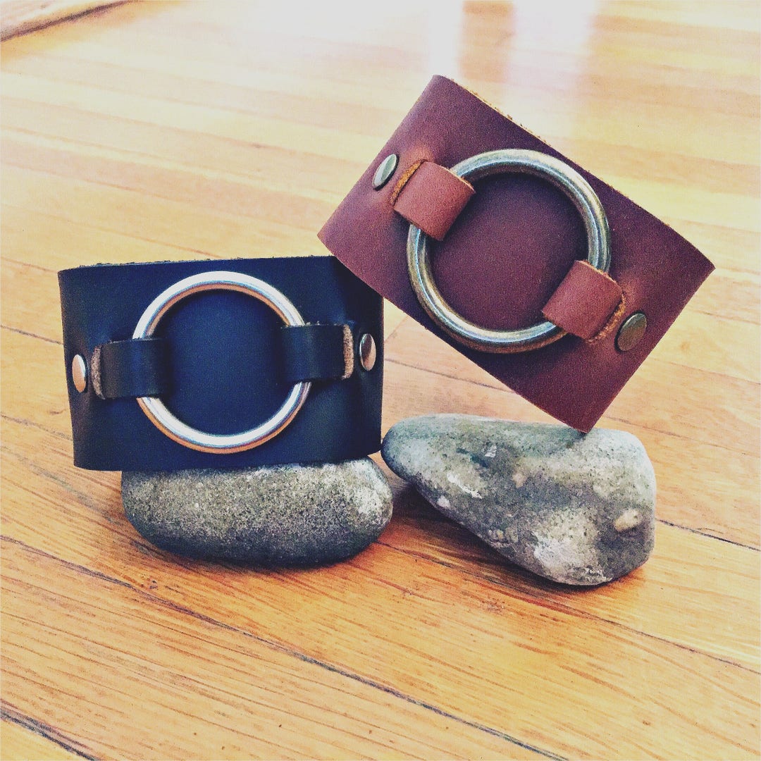 Unisex Leather Cuff, Wide Leather Cuff, Womens Leather Bracelet, Mens