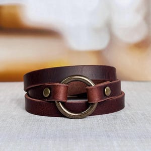 Leather Wrap Bracelet: Personalized Multi-Strand Cuff in 17 Colors